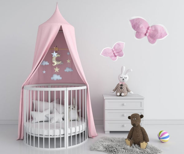 Rainbows & Lilies 3D Paper Butterflies - 2-PCS, Handmade & Assembled (Pink)