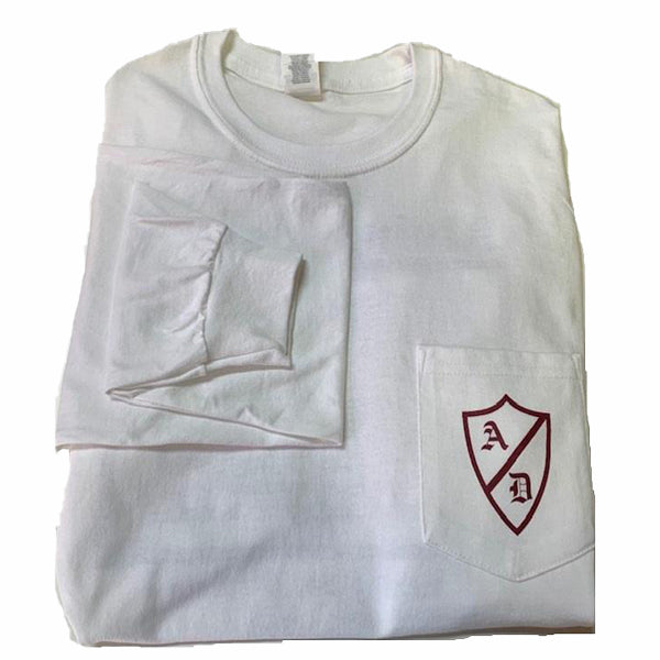 AD Long Sleeve T Shirt in White