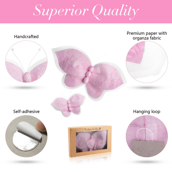 Pink Paper Butterflies