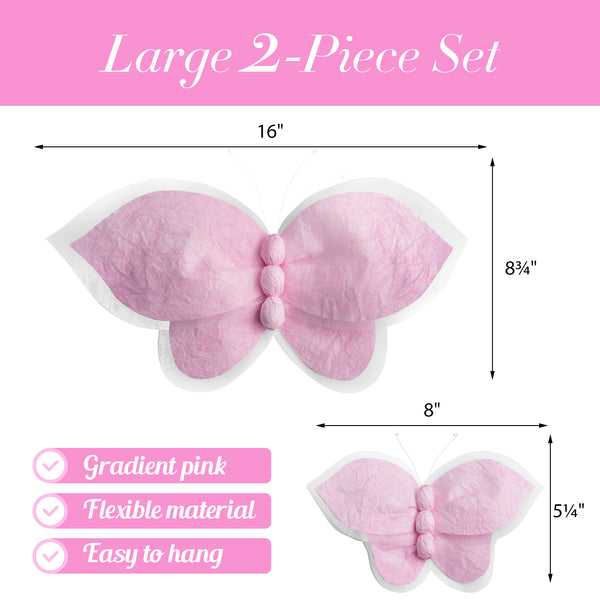 Pink Paper Butterflies