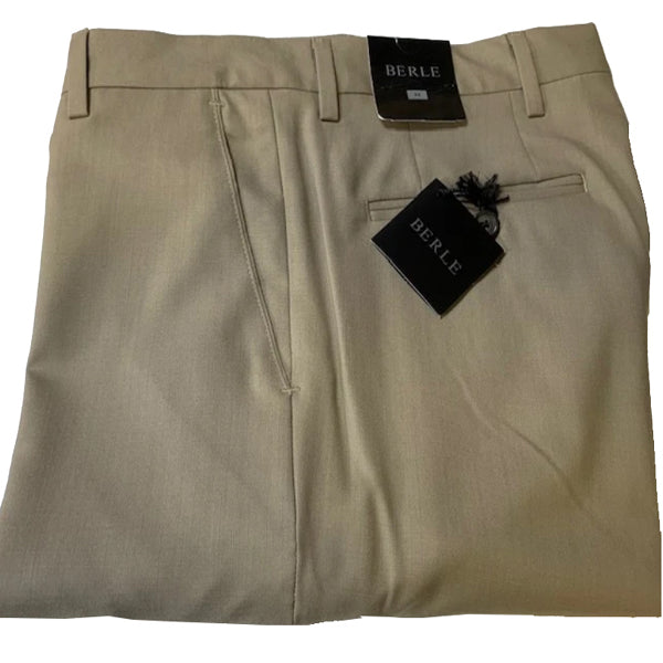 Tropical Wool British Tan Dress Pants