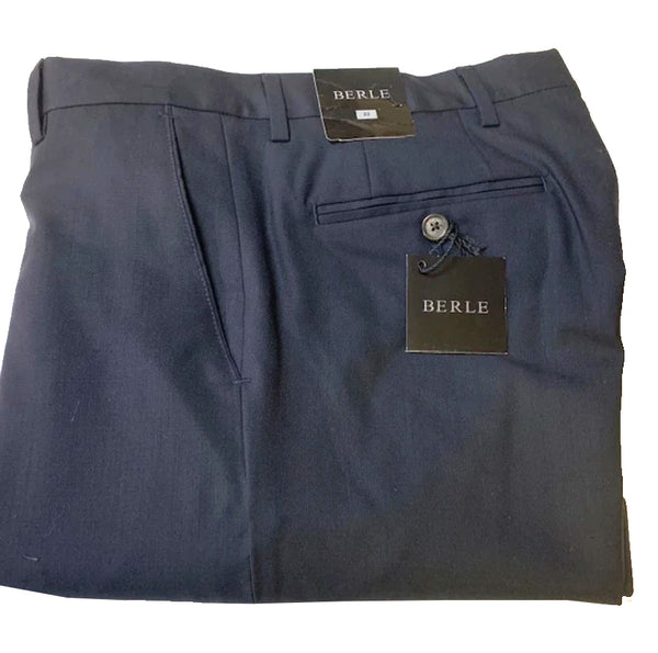 Tropical Wool Navy Dress Pants