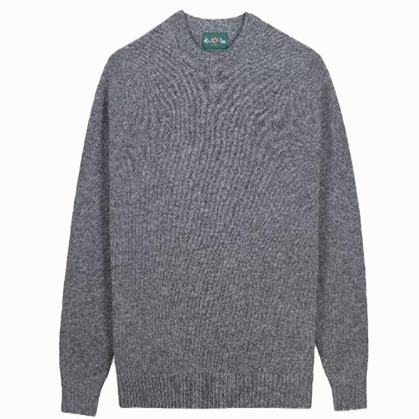 1960s Alan Paine シェットランド　ニット　ビンテージ　グレー Alan Paine Kinnadie Crew Neck Shetland Sweater – Alvin-Dennis