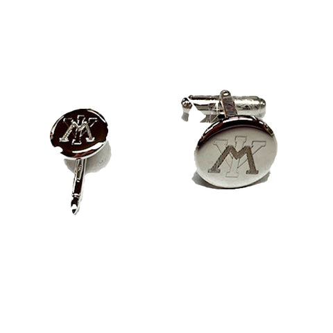 VMI Sterling Silver Cuff Link and Stud Set