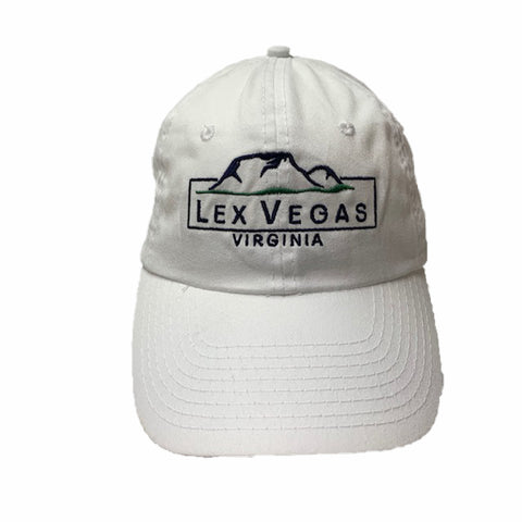 White Lex Vegas Hat Front